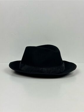 Mayser Classic Black Fedora Hat with Band